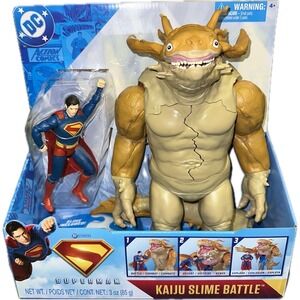 DC Comics Superman 6" Action Figure Superman Vs. 12" Kaiju Slime Showdown Battle